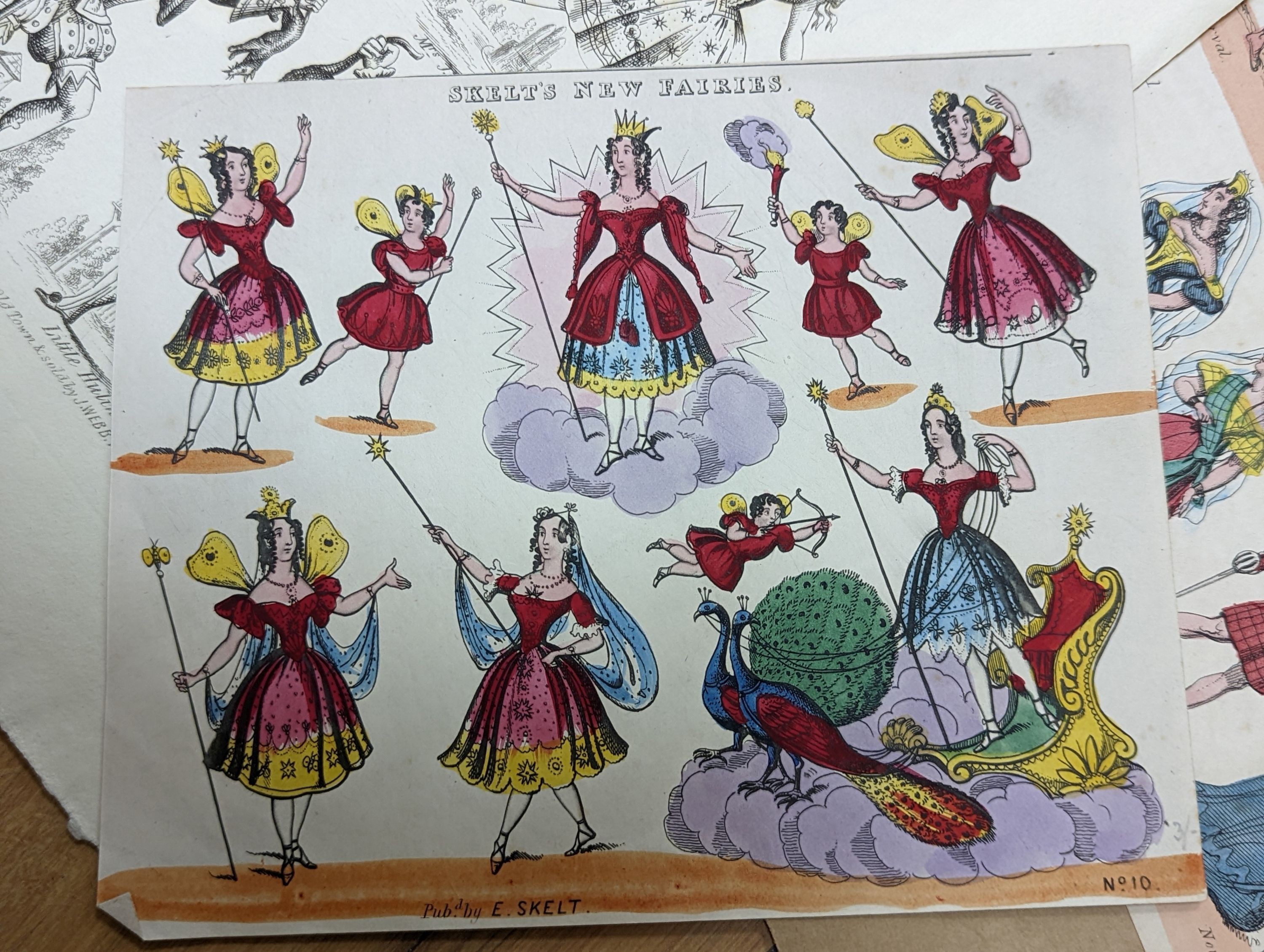 A folio of assorted antique prints